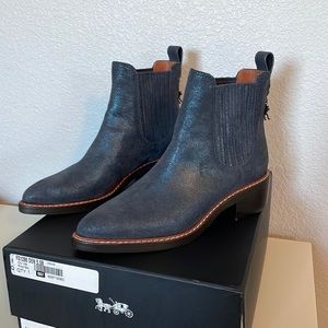 Coach Bowery booties in Denim color